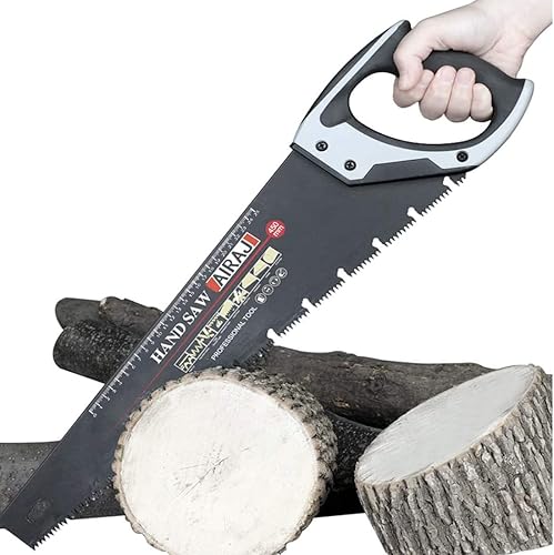 AIRAJ 45CM Professionelle Fuchsschwänz Handsäge,Die Handsäge hat ein abgestuftes Lineal für präzises Schneiden,Ideal zum Sägen,Trimmen,Schneiden und Schneiden von Holz,Fuchsschwanz Säge-handbügelsäge - Cheap-Us