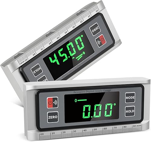 Beaspire Winkelmesser Digital Neigungsmesser mit LED Display, Starke Magnetisch Digitale Wasserwaage Gradmesser mit Batterie, Aluminium Wasserwaage Inklinometer Level Box - Cheap-Us
