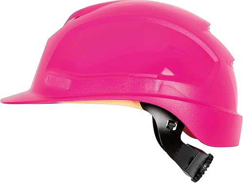 Uvex pheos B-WR 9772730 - Schutzhelm mit Lüftungen - Bauhelm mit Drehrad - Langer Schirm - pink - 1 Stück - Cheap-Us