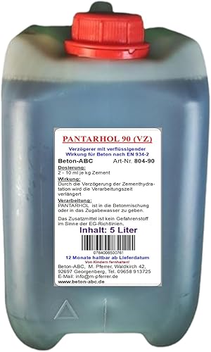5 L Verzögerer für Beton Estrich, Abbindeverzögerer Pantarhol 90 (8,50 €/L) - Cheap-Us