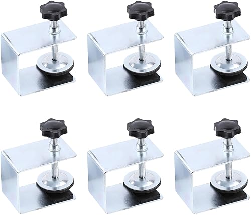 6 Stück C Klemme, Tischklemme, Schrankwerkzeug Befestigungsclip, Schubladenfront-Installationsklemmen, Edelstahl C Zwinge, C Clamp, Schrankhilfen Vorrichtungshilfen für Holzbearbeitung Heimwerken - Cheap-Us