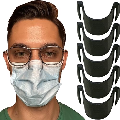 6 schwarze Antibeschlag Nasenclips für die Maske - Verhindert Beschlagen und Dampf - Beständig, geruchlos, ungiftig und 100% recycelbar - Cheap-Us