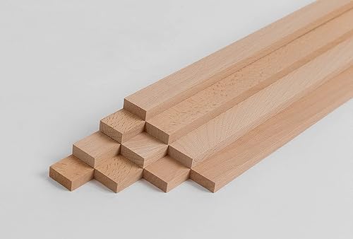 10er-Set Holzleiste - Buche gehobelt - 8/20/500 mm - Cheap-Us