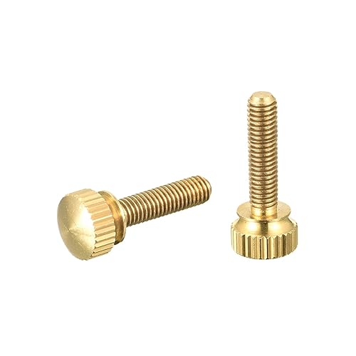 sourcing map 2 Stück Rändelschrauben M5x20mm Messing Schulterschrauben Stufen Griffknöpfe Befestigungen für PC Elektronisch Mechanisch - Cheap-Us