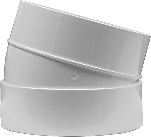 Vent Systems Ø100 mm Ellenbogen 45 Grad Rohrverbinder Flexibler Rundrohr Lüftungsschlauch ABS Kunststoff - Cheap-Us