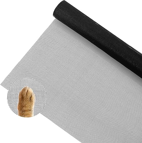 Fliegengitter Meterware 120 x 250 cm，Fliegengitter Fenster，Fliegennetz，Zuschneidbares Ersatznetz，Geeignet für Fenster, Wohnzimmer, Terrassentüren, Oberlichter, Terrassentüren (Schwarz) - Cheap-Us
