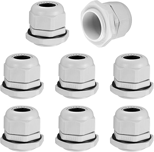 8 Stück M32 x 1,5 Kabelverschraubungen, Kabeldurchführung IP68 wasserdicht, Kabelverschraubungen mit Sicherungsmutter Brandschutz für Kabelführung - Cheap-Us