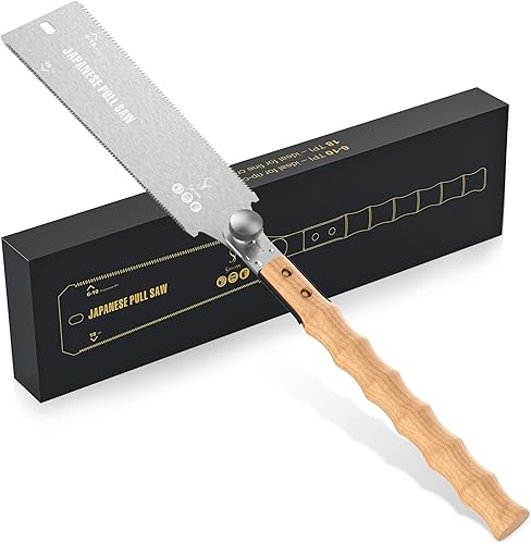 Profi Ryoba Japansäge, Abnehmbar Handsäge 233mm aus SK5 Karbonstahl, Doppelte Kante Progressiv 6-10/18 ZpZ Holzsäge für Heimwerk Japanische Säge Feinsäge für Querschnitt, Längsschnitt - Cheap-Us