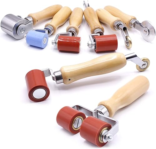 Profi Andrückrolle Andrückwalze Andrück Rolle Folie Dachdecker Silikon Teflon Messing Metall (Profi Andrückrolle für Schweißdraht 3-5mm) - Cheap-Us