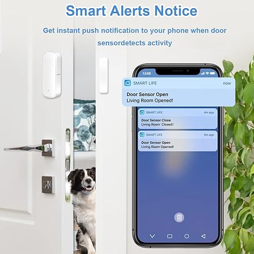 Türsensor, für Zigbee-Verbindung, intelligente Türöffnung/geschlossene Detektoren, drahtloser Türkontakt-Sensor für Alarmsystem, für Tuya-Schalter-Sensor (9 Stück) - Cheap-Us