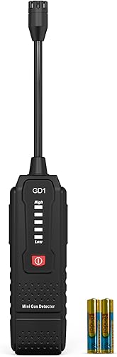 Gasmelder Erdgas, CUSBON Gaslecksuchgerät, Tragbarer Leckdetektor für Methan, Propan, und Butan Gasleckdetektor mit Akustischem Alarm (2*AAA Batterie) - Cheap-Us