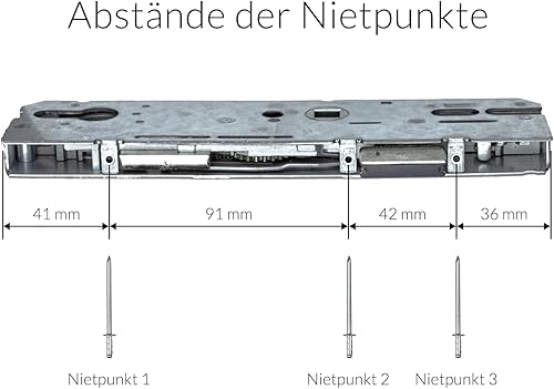KFV Reparaturschloss 8250 | Einsteckschloss Renovierungsschloss für Mehrfachverriegelungen - Schlosskasten zur Reparatur oder Instandsetzung | Entfernung 92 mm, Dornmaß 45 mm - Cheap-Us