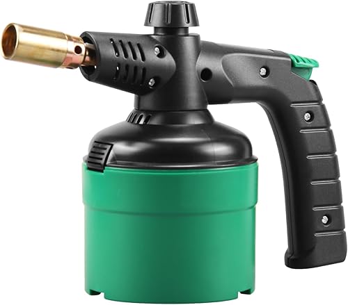 DOMINOX Lötlampe mit Piezo, Bunsenbrenner Gasbrenner, 1200°C Lötbrenner, Gasbrenner für Weichlöten, Auftauen, Rostentfernung, Zündung - Cheap-Us