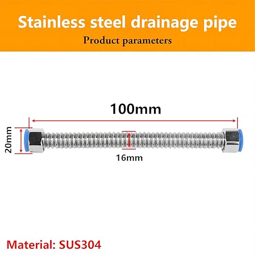 Qrity 30CM Edelstahl Wellrohr, 2 Stück G1/2' x G1/2', Flexibler Versorgungsschlauch aus Edelstahl, Anti-Burst-Wasserleitung für Badezimmer, WC, Wasserhähne, Küchenspüle, Wasserzulaufschläuche - Cheap-Us