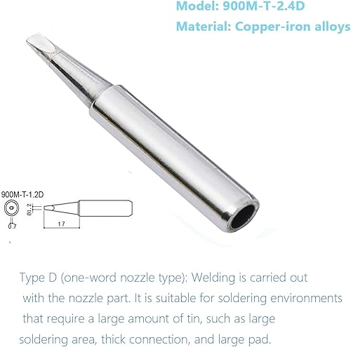 Lötkolben Spitzen, 900M Lötspitze, Ersatz Lötspitzen Set Legierungenlötspitzen Verwendung für Lötpistole, Lötstation Schweißen, Löten usw (5 Stück 900M-T-I) - Cheap-Us