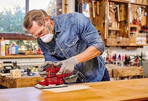 Einhell Schwingschleifer TE-OS 2520 E (250 W, 115x230 mm, Drehzahlanpassung, Absaugadapter, Klett-Schleifpapier P120, Koffer) - Cheap-Us