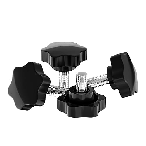 SHULLIN 16 Stück M5 Sternkopfschraube Sterngriffschraube Rändelschraube Sternschraube Sterngriff Schrauben Sterngriff Gewinde Klemmknopf für Maschine Industrie Ausrüstung (M5x12mm) - Cheap-Us