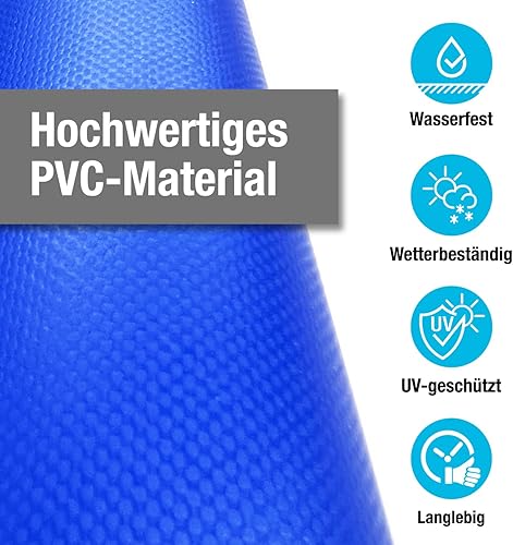 LKW Plane/PVC-Plane 450g/m² - 3m breit -Meterware ohne Ösen Gewebeplane Abdeckplane Schutzplane (Weiß RAL9010) - Cheap-Us