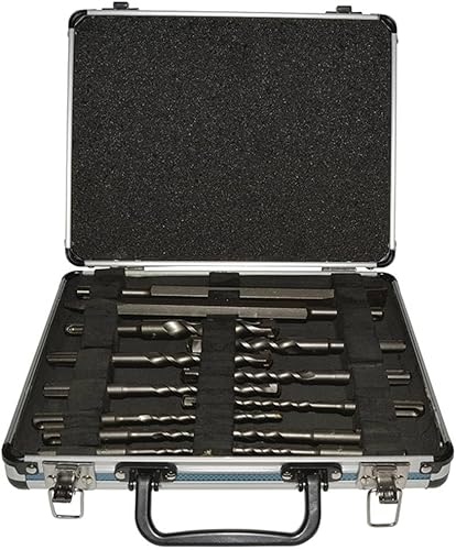 Makita D-42400 SDS-PLUS Bohrer-Meißel-Set 13-teilig im Alu-Koffer, 11x Hammerbohrer Ø 5 - 16 mm, 1x Spitzmeißel, 1x Flachmeißel, für Beton und Mauerwerk - Cheap-Us