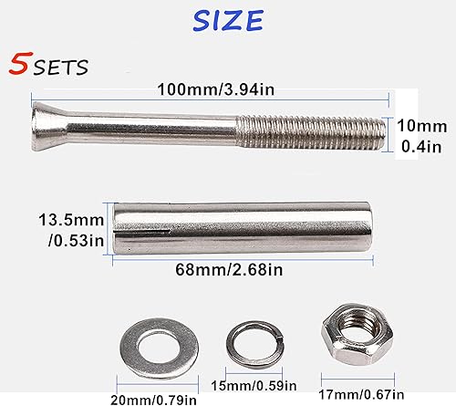 WeqeYent 12 Stück Ankerschrauben Expansion Schraube Bolzen, Edelstahl Schwerlastdübel Expansionsschraube Wird (M6 x 60 mm) für den Wandbau, Ankerschrauben Edelstahl, Bolzen Bolzenanker - Cheap-Us