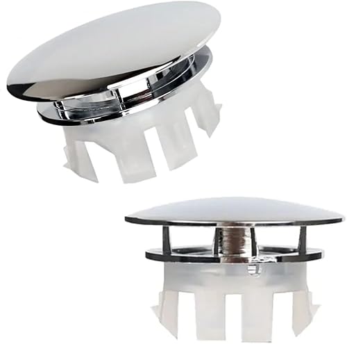 ZAAWUUT Überlaufabdeckung aus massivem Messing, doppellagig, Kupfer, massiver Ringeinsatz im Loch, runde Kappen für Zuhause, Einkaufszentrum, Küche, Badezimmer (Gold) - Cheap-Us