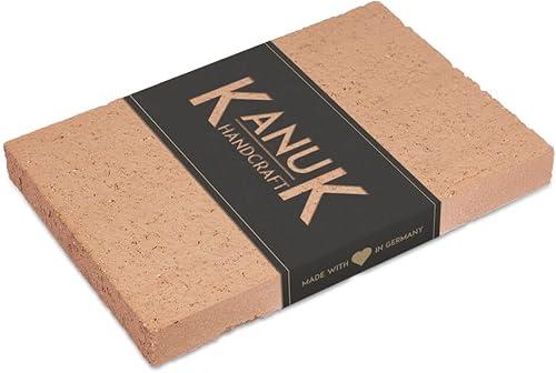 Schamottplatte 300 x 200 x 30 mm - rötliche Farbe - Lebensmittelecht - Schamottsteine - Schamotteplatte - Schamott - Feuerraum Auskleidung - Pizzastein - Backstein - Brotbackstein - Cheap-Us