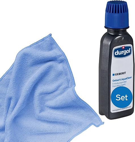 3x Geberit AquaClean Entkalkungsmittel 147040001, inklusive 1x kör4u Mikrofasertuch - Cheap-Us