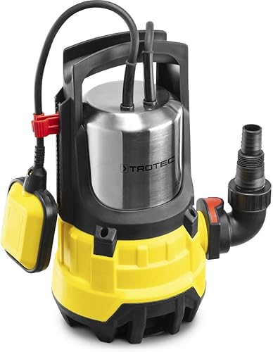 TROTEC Tauchpumpe TWP 9000 ES – Pumpe für Schmutzwasser – Fördermenge 15000 l/h, Leistung 900 Watt, Eintauchtiefe max. 7 m, Trockenlaufschutz, IPX8 - Cheap-Us