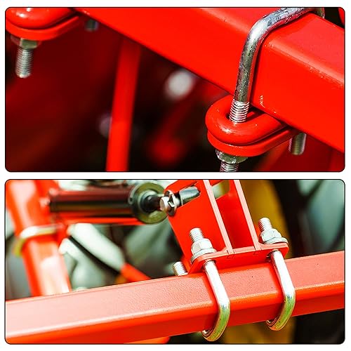 sourcing map M8 Vierkant U-Bolzen Quadratische Bügelbolzen Bügelschrauben 100mm Innenbreite 150mm Länge mit Mutternrahmen und Befestigungselementen, Kohlenstoffstahl - Cheap-Us