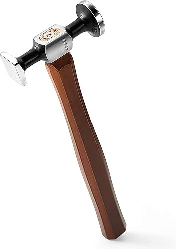 Wuta Leder-Stahlhammer, Jagd, Hobelhammer, flache Oberfläche, Hartholzgriff, Lederhandwerkswerkzeug - Cheap-Us