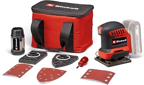 Einhell Akku-Faustschleifer TE-OS 18/113 3X Li-Solo Power X-Change (18 V, Schwingschleifer, 3x wechselbare Schleifplatten, 1,8 mm Schwingkreis, inkl. Zubehör ohne Akku) - Cheap-Us