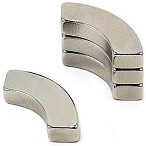 4 Segment Magnete Neodym Bogen-Magnet 90° Winkel - InnenRadius 12,5mm x AußenRadius 20mm x 5mm Dick - hält 5kg - 4 Stück - starke Magnete (NdFeB) mit extremer Haftkraft für Industrie und Zuhause - Cheap-Us