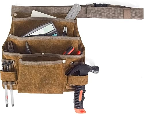 ANPPEX Gardening Tools Gürteltaschen Verstellbarer Hüftgurt Hochleistungs-Profi-Arbeitstasche, 6 Taschen - Cheap-Us