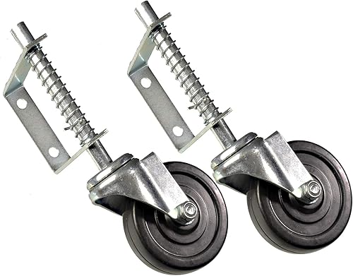 2 Stück Gefederte Laufrolle für Schiebetore 100 mm 57 kg Tragkraft - Cheap-Us