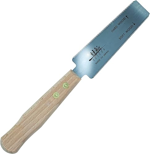 SUIZAN Dübelsäge 120mm - Professionelle Japansäge Zugsäge Ryoba Zweischneidige Säge Handsäge Holz Saw Holzbearbeitungswerkzeuge - Cheap-Us