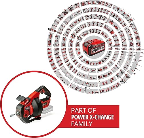 Einhell Akku-Rohrreiniger TE-DA 18/760 Li-Solo Power X-Change (18 V, Li-Ion, 7,6 m lange Reinigungsspirale, geeignet für Rohrdurchmesser 16-55 mm, Lieferung ohne Akku & Ladegerät) - Cheap-Us