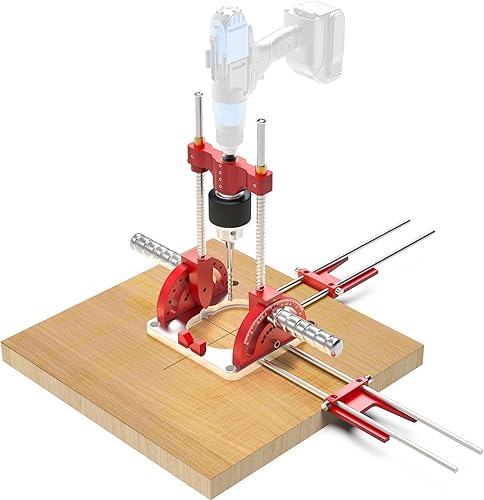 Mehrwinkel Bohrführung, Präzisions Bohrständer mit Bohrfutterzentrierung Bohrführungsbasis for 1/40.6 cm-1/5.1 cm Power Drills, 0° to 60° Angle Drill Guide Self-Centering Hand Drill Guide - Cheap-Us