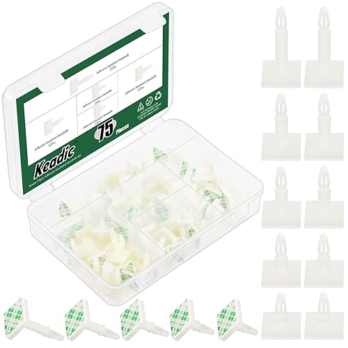 Keadic 75Pcs 5-Größen Nylon Plastikschraube Kleber PCB Abstandshalter Sortiment Set, Snap-in Pfosten feste Clips, selbstklebende isolierte Abstandshalter für Stützhöhe PC Board, Computer Motherboard - Cheap-Us