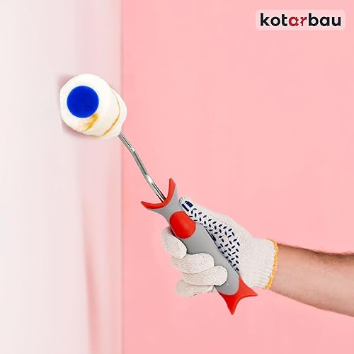 KOTARBAU® 10er Set Farbroller Gelbfaden 115 mm mit Gummigriff Pinsel Farbwalze Walzenbürste Rollerwalze Rollerpinsel für Anstricharbeiten und Renovierung - Cheap-Us