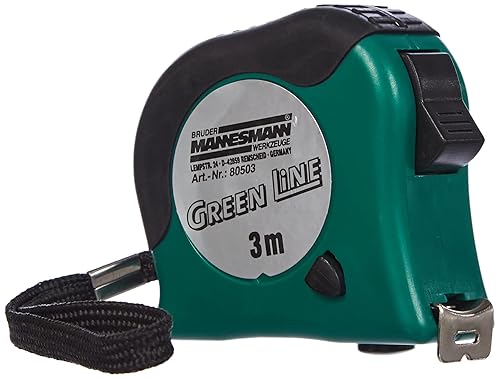 Mannesmann Bandmass 7,5 m x 25 mm, Gehäuse grün/schwarz, M80507 (Packung mit 4) - Cheap-Us