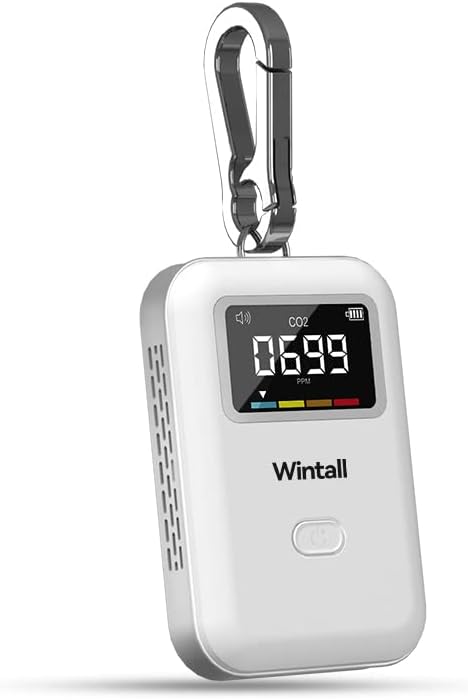 Wintall Mini CO2 Detektor, Luftqualitätsmonitor, stilvoller und Leichter CO2 Monitor, den Sie überall verwenden können - Cheap-Us