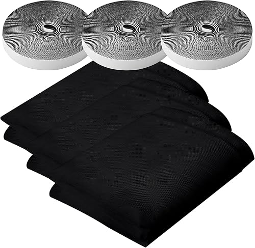 3 Packungen Fenster Insektenschutz Netz, Insektenschutz Fensternetz, Mückenschutz ohne Bohren, Fliegengitter Fenster Schneidbar Insektenschutznetz, Fliegengitter für Fenster (schwarz) - Cheap-Us