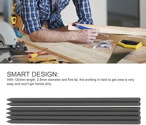 24 STÜCKE Zimmermannsbleistiftminen Graphit Holzbearbeitungsbleistiftmine Mechanische Konstruktionsbleistifte, Zimmermannsbleistiftminen (Rot) - Cheap-Us