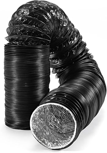 STERR Verstärkter flexibler Schlauch für Lüftungskanäle 100 mm x 6 m - Abluftschlauch - Kanalschlauch für Heizung und Kühlung - Lüftung und Klimatisierung - CFD100_6 - Cheap-Us