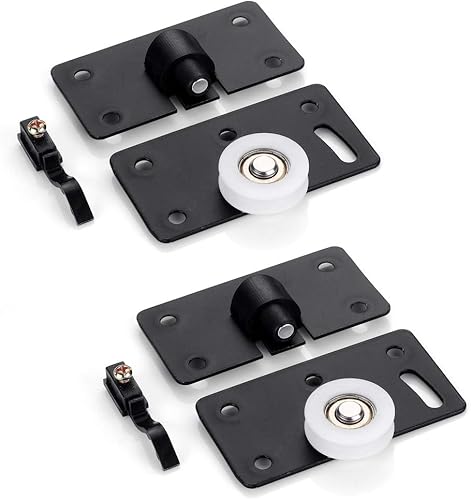 KiKiHong 2 Set Schiebetürbeschlag Schiebetür Rollen Schrank Schiebetür Rolle Schiebetürrolle für Schiebetür, mit Schraube - Cheap-Us