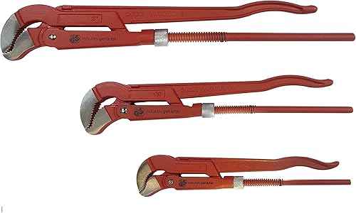 Hoga Rohrzangenset, S-Maul, 3-tlg, 1' 1,5' 2' Zoll, Eckrohrzangen, Chrom Vanadium - Cheap-Us