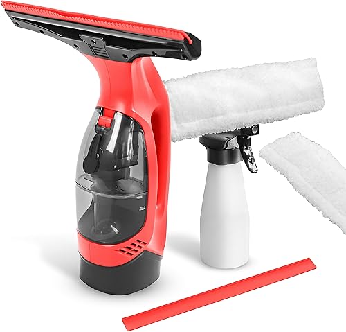 STARK Akku-Fenstersauger WC 2000 HOME, Set mit abnehmbarem Wassertank, Sprühflasche Streifenfreie Reinigung aller glatten Oberflächen, Fenster, Spiegel, Duschwände - Cheap-Us