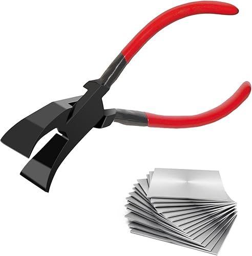 Falzzange, 45° Abkantzange Breit 22 mm Blechbiegezange Falzzange Blechzange Abfalzen Werkzeug mit Rutschfestem Griff erprobtes Dachdecker Werkzeug für Heimwerker(Rot) - Cheap-Us