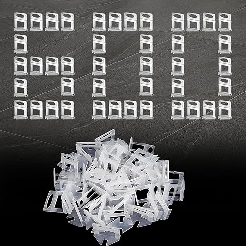 ToKinCen 600 Stück Fliesen Nivelliersystem 2mm Zuglaschen, 2mm Fliesen Fliesenkeile Fliesen Nivelliersystem Kit fliesen Verlegehilfe für Fliesen Wandfliesen Bodenfliesen Höhe 3-16 mm - Cheap-Us