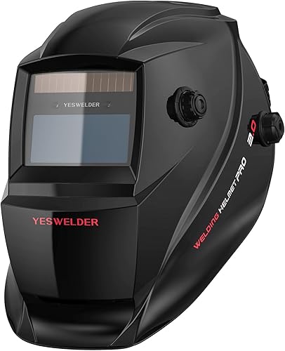 YESWELDER Wahre Farbe Schweißhelm 1/1/1/1 Optische Klarheit Solarbetriebene Schweißmaske Automatischer Verdunkelung Breiter Schatten 4/9-13 Schweißhelm für TIG MIG ARC - Cheap-Us